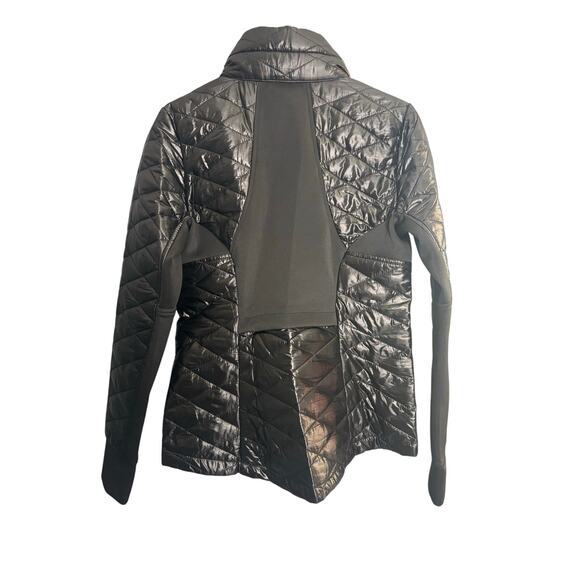 GUESS Black Quilted Puffer Knit Panel Jacket M - Picture 5 of 5